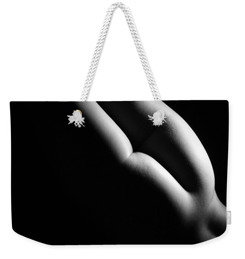 Nude Weekender Tote Bag featuring the photograph Study in Black and White by Joe Kozlowski