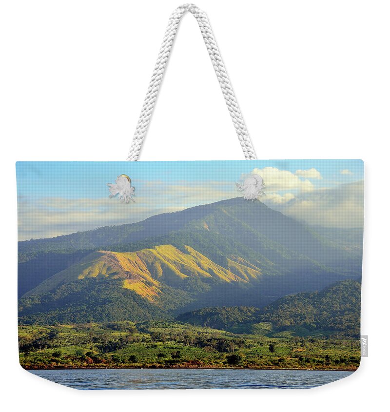 Scenics Weekender Tote Bag featuring the photograph Sumbawa Island Volcano by Aaron Geddes Photography