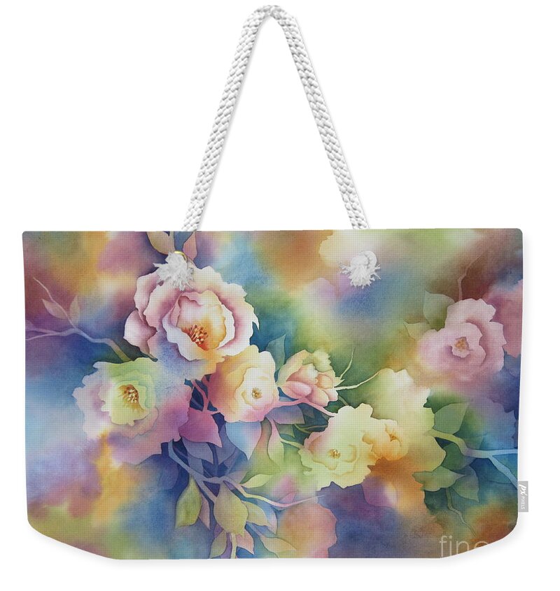 Floral Weekender Tote Bag featuring the painting Summer Blooms by Deborah Ronglien