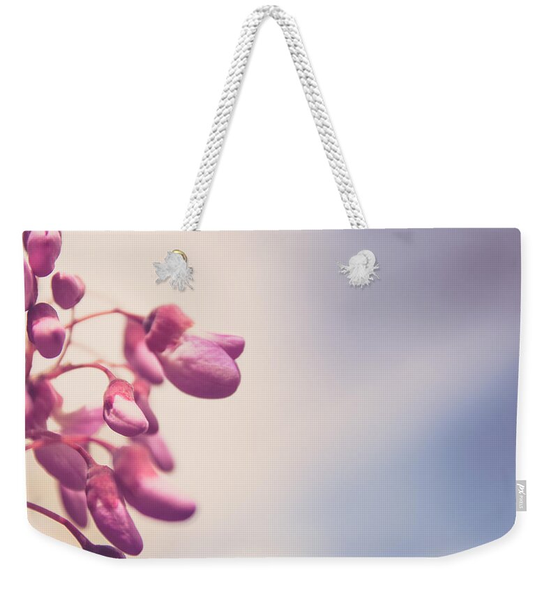 battersea Park Weekender Tote Bag featuring the photograph Summer Drops by Lenny Carter