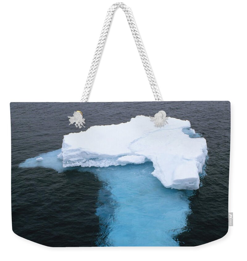 Feb0514 Weekender Tote Bag featuring the photograph Summer Pack Ice Floating In Barents Sea by Tui De Roy
