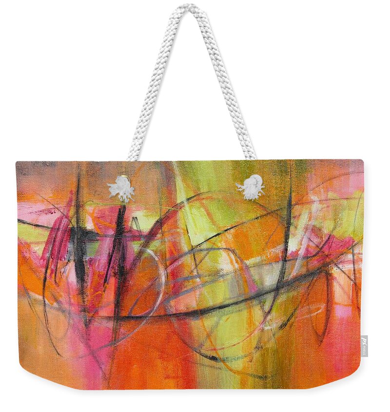 Abstract Weekender Tote Bag featuring the painting Summer Sangria by Tracy Male