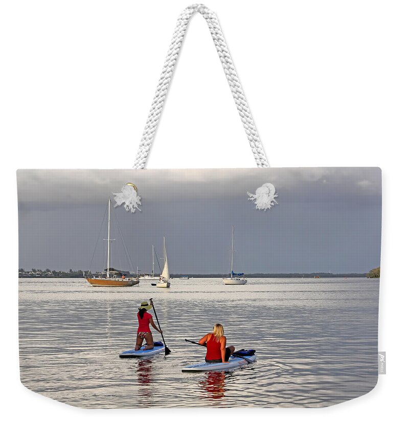 Paddleboarding Weekender Tote Bag featuring the photograph Summertime Fun by HH Photography of Florida