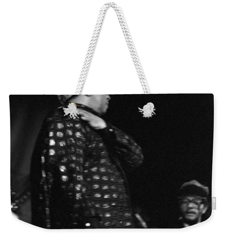 Sun Ra Arkestra Weekender Tote Bag featuring the photograph Sun Ra Marches 1 by Lee Santa