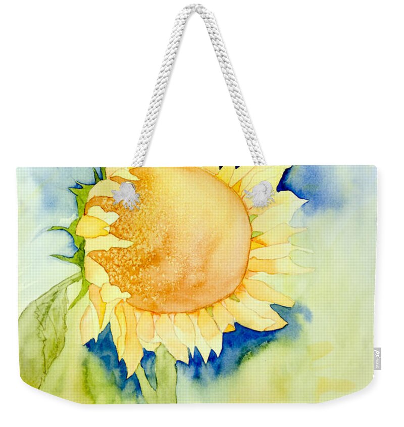Sunflower Weekender Tote Bag featuring the painting Sunflower 1 by Laurel Best