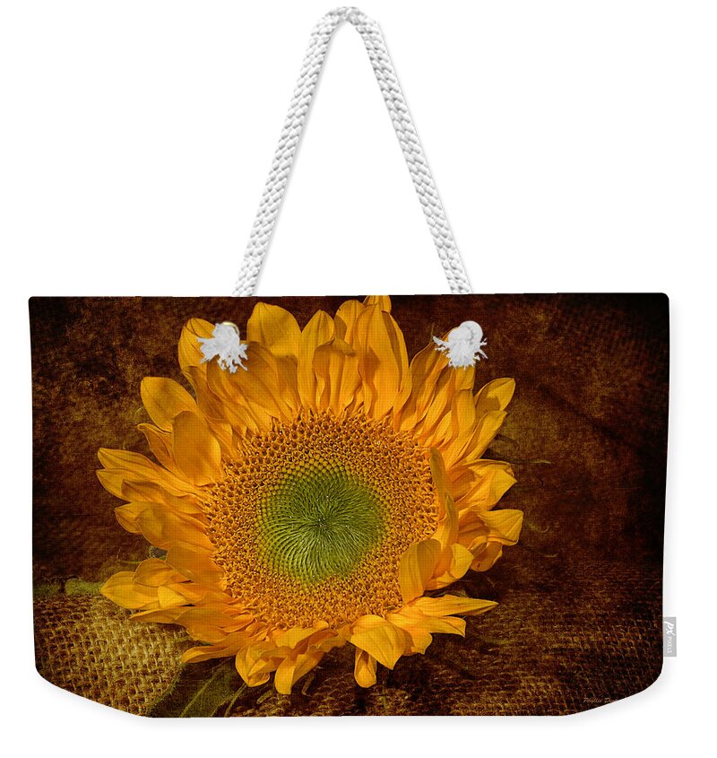 Suflower Weekender Tote Bag featuring the photograph Sunflower Light by Phyllis Denton