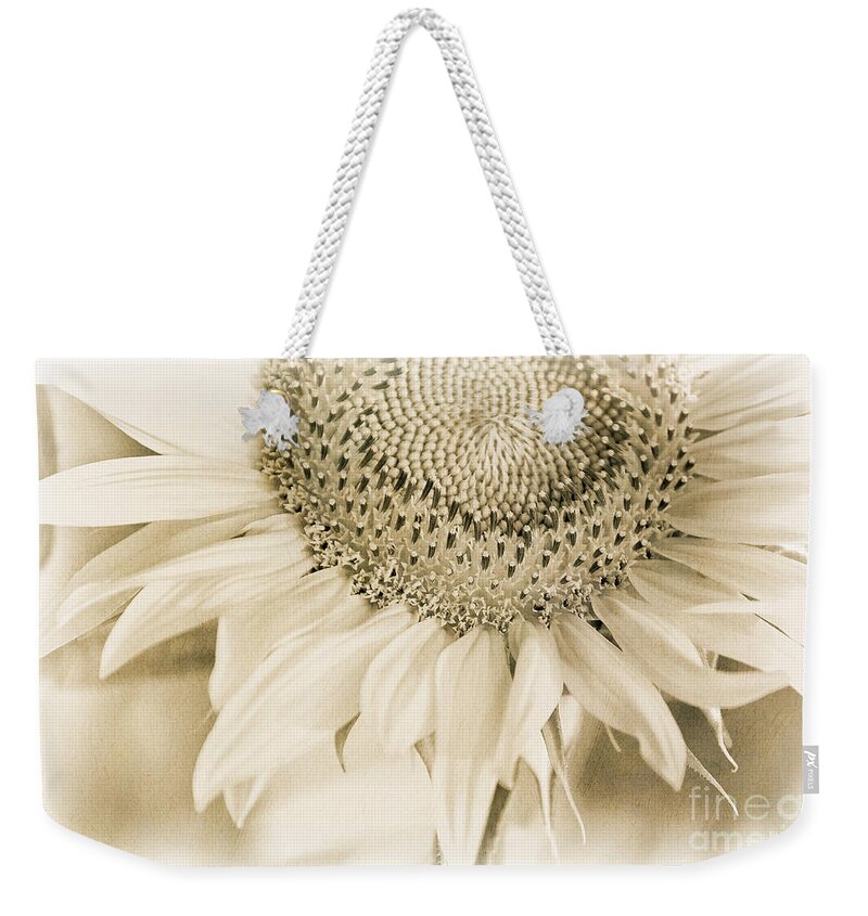 Nature Weekender Tote Bag featuring the photograph Sunflower Monochrome by Kathleen K Parker