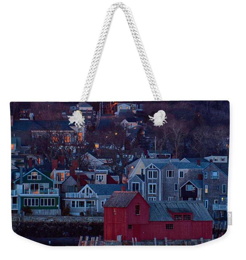 #jefffolger Weekender Tote Bag featuring the photograph Sunrise moon sets by Jeff Folger