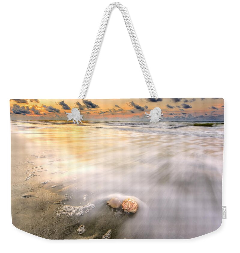 Atlantic Ocean Weekender Tote Bag featuring the photograph Sunrise on Hilton Head Island by Peter Lakomy