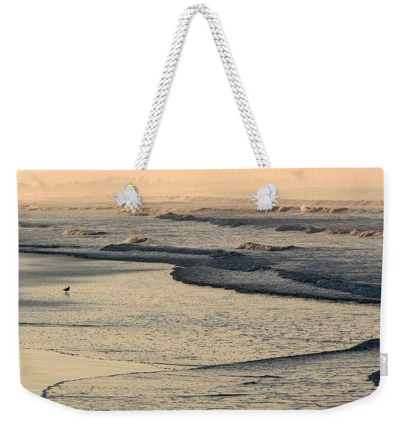 America Weekender Tote Bag featuring the photograph Sunrise on the Ocean by John Wadleigh