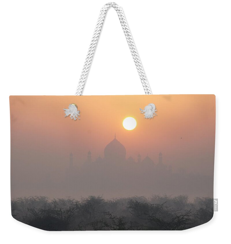 Taj Mahal Weekender Tote Bag featuring the photograph Sunrise over the Taj by Elena Perelman