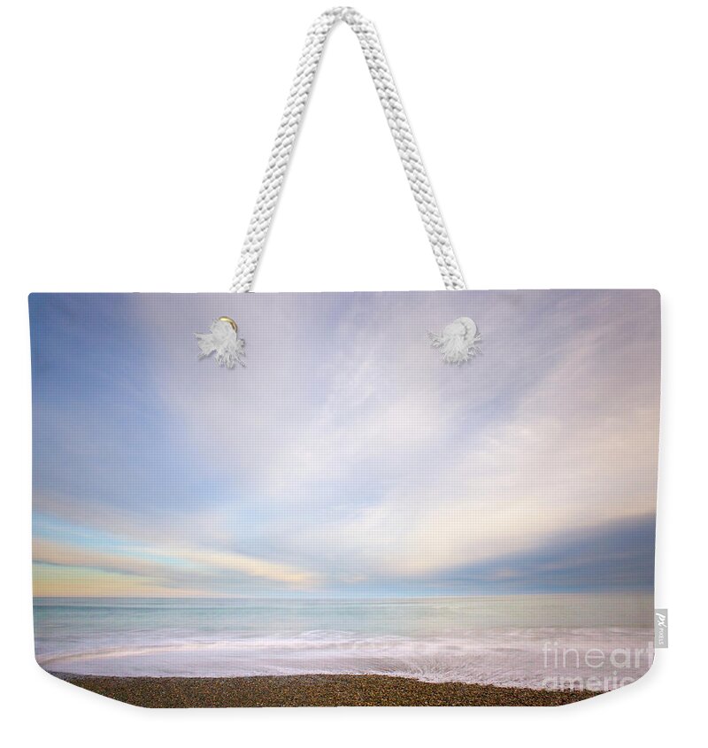 00345478 Weekender Tote Bag featuring the photograph Sunrise Surf South Island by Yva Momatiuk John Eastcott