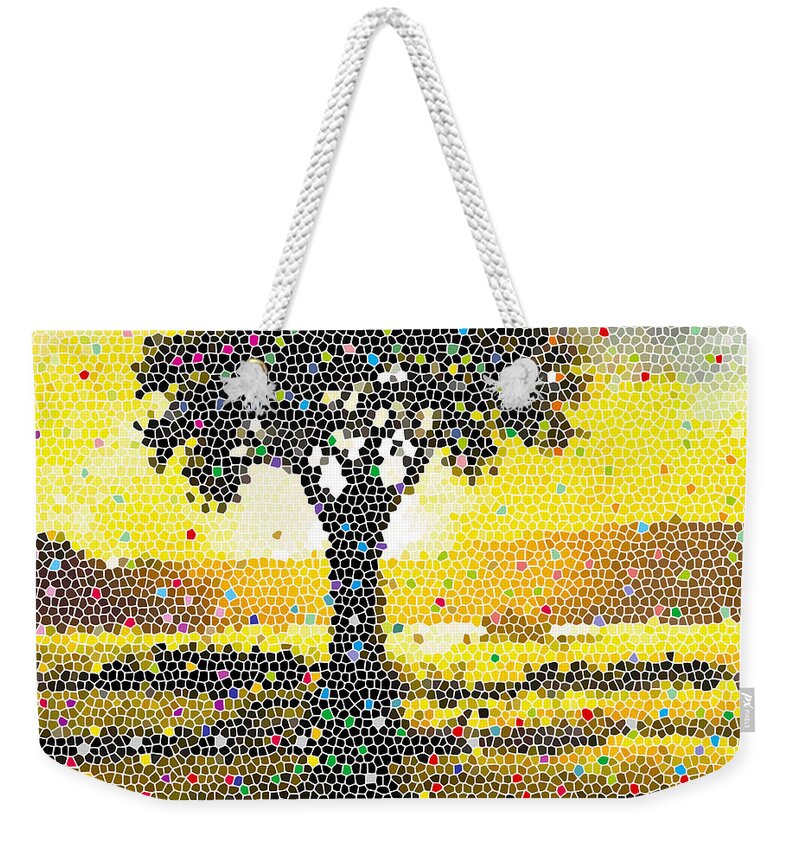 Sunset Weekender Tote Bag featuring the painting Sunset Beauty by Anthony Mwangi