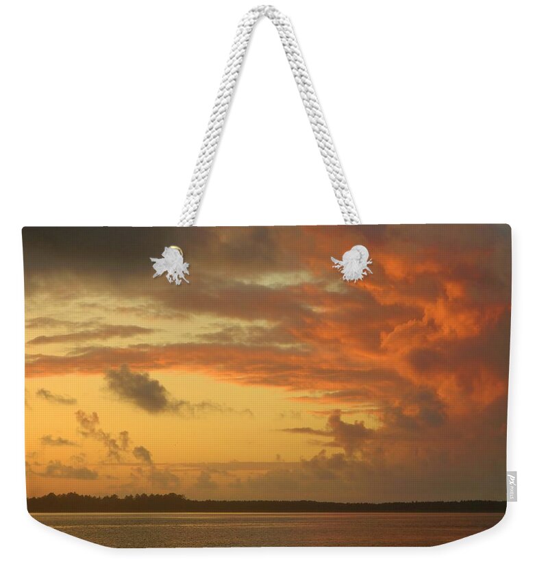 Sunset Weekender Tote Bag featuring the photograph Sunset Before Funnel Cloud by Gallery Of Hope 