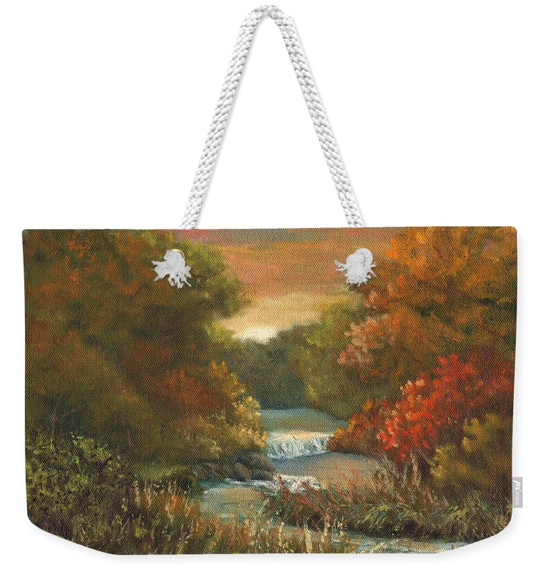 Sunset Weekender Tote Bag featuring the painting Sunset Glow by Sharon E Allen
