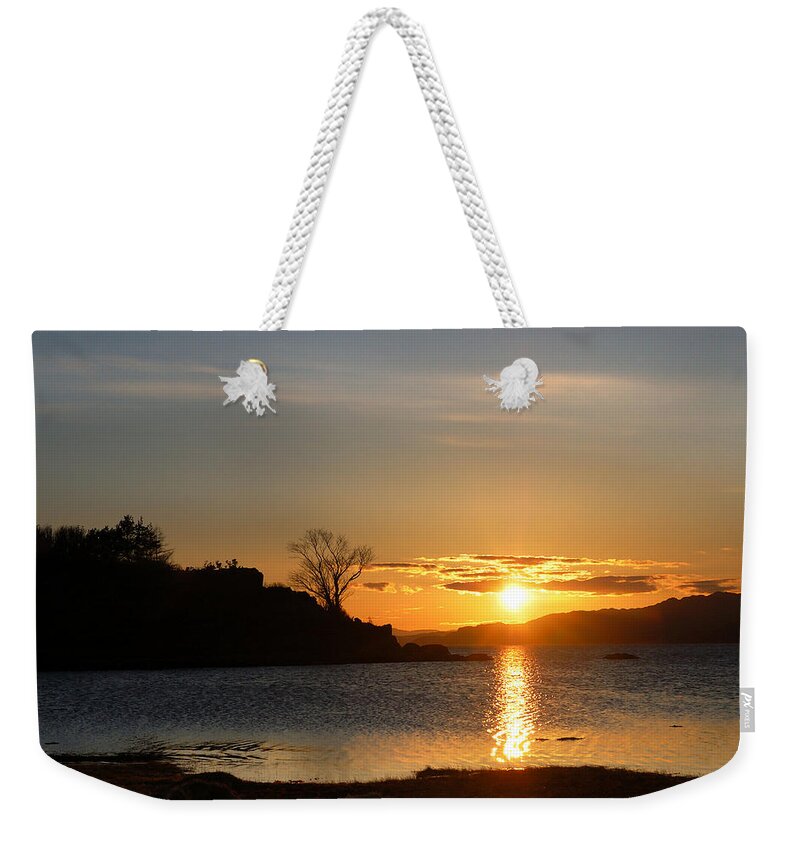 Loch Torridon Weekender Tote Bag featuring the photograph Sunset in Torridon by Gavin Macrae