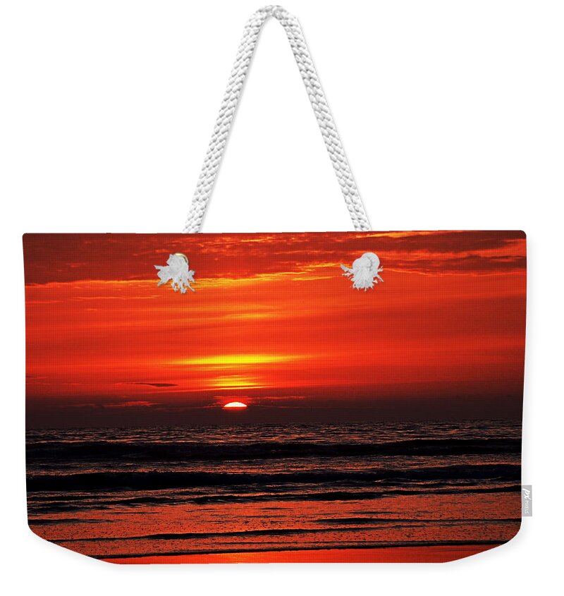 Sunset Weekender Tote Bag featuring the photograph Sunset by Nick Kloepping