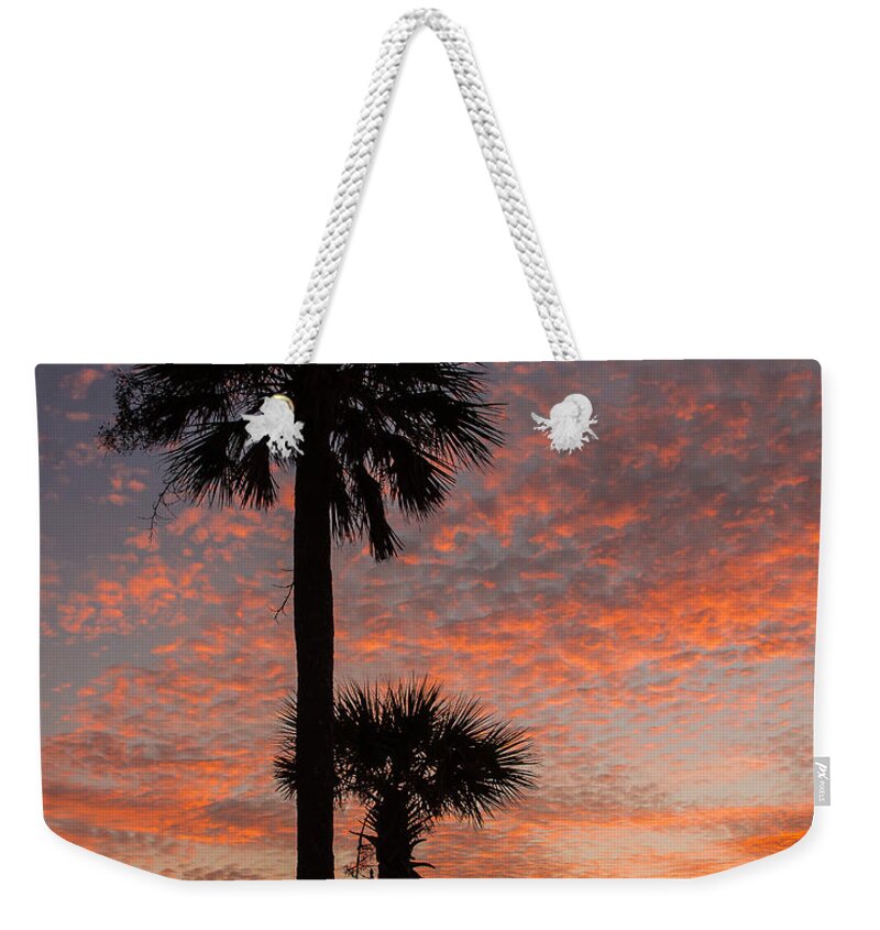 Sunset Weekender Tote Bag featuring the photograph Sunset Over Marsh by Patricia Schaefer