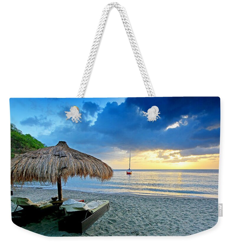 Sunset Weekender Tote Bag featuring the photograph Sunset - Saint Lucia Style by Brendan Reals