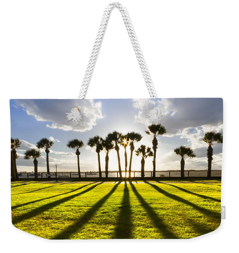 American Weekender Tote Bag featuring the photograph Sunset Sentinels by Debra and Dave Vanderlaan