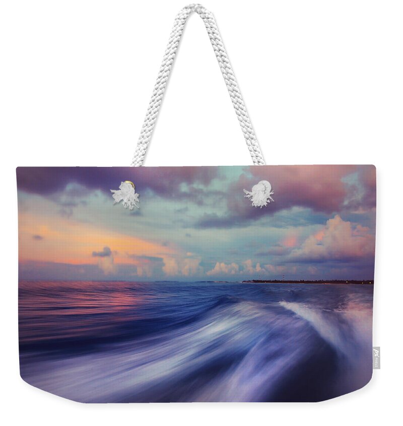 Maldives Weekender Tote Bag featuring the photograph Sunset Wave. Maldives by Jenny Rainbow
