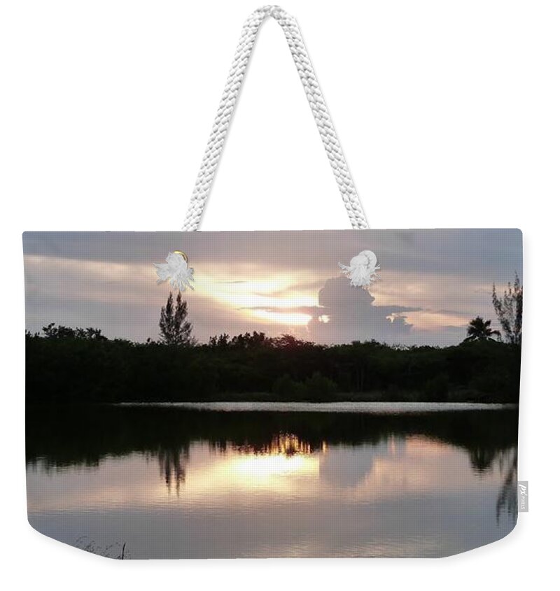 Color Weekender Tote Bag featuring the photograph Sunset Whispers by Amar Sheow