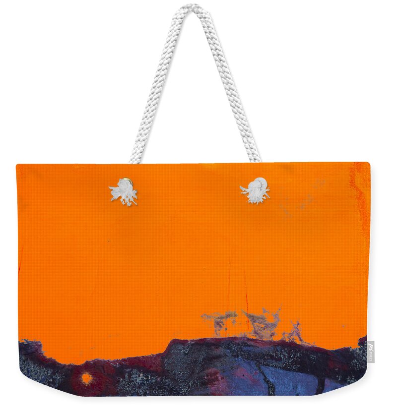 Red Weekender Tote Bag featuring the photograph Sunstorm No. 2 by Carol Leigh