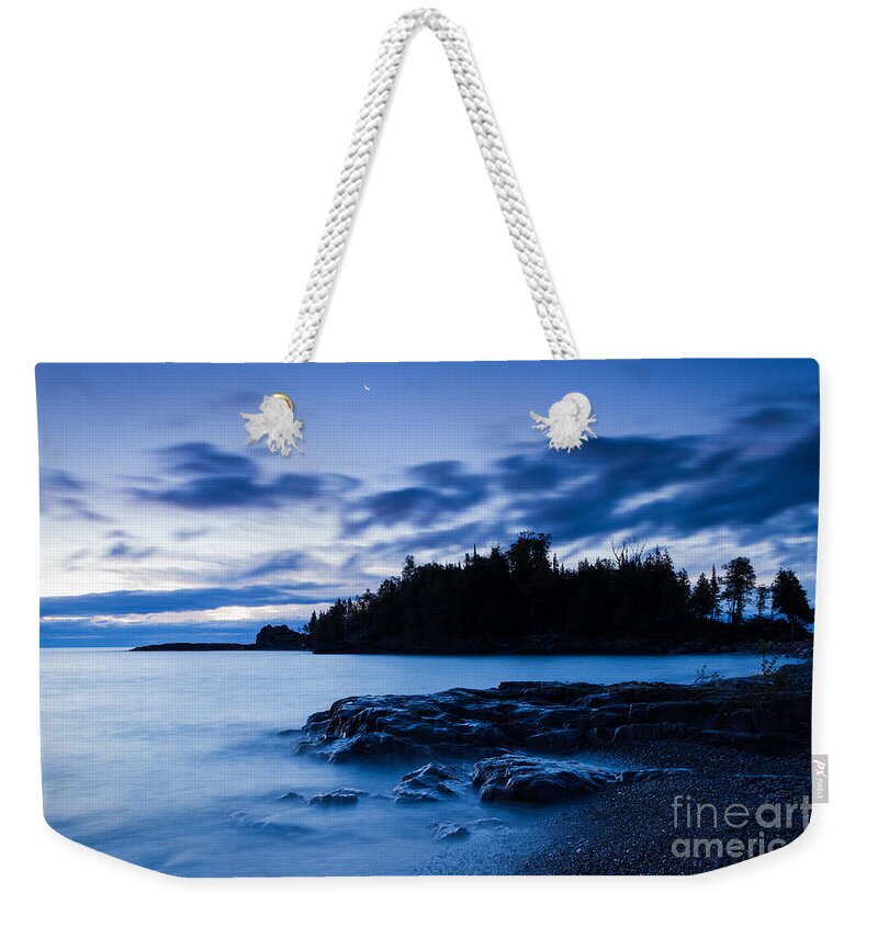 Lake Superior Weekender Tote Bag featuring the photograph Superior morning by Lori Dobbs