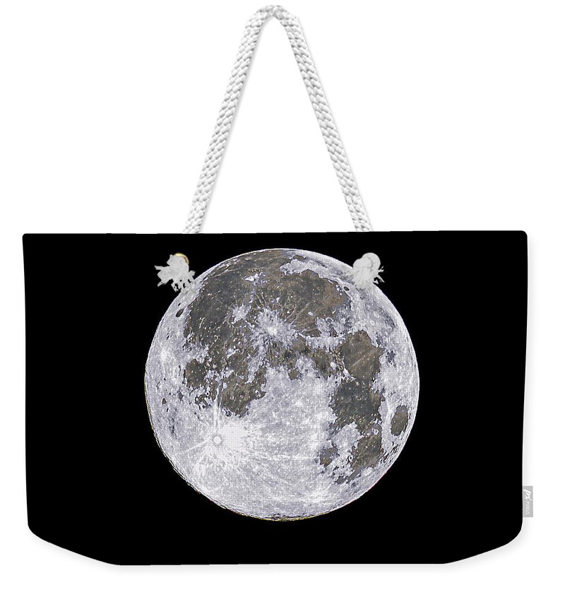 Supermoon Weekender Tote Bag featuring the photograph Supermoon July 2014 by Sharon Talson