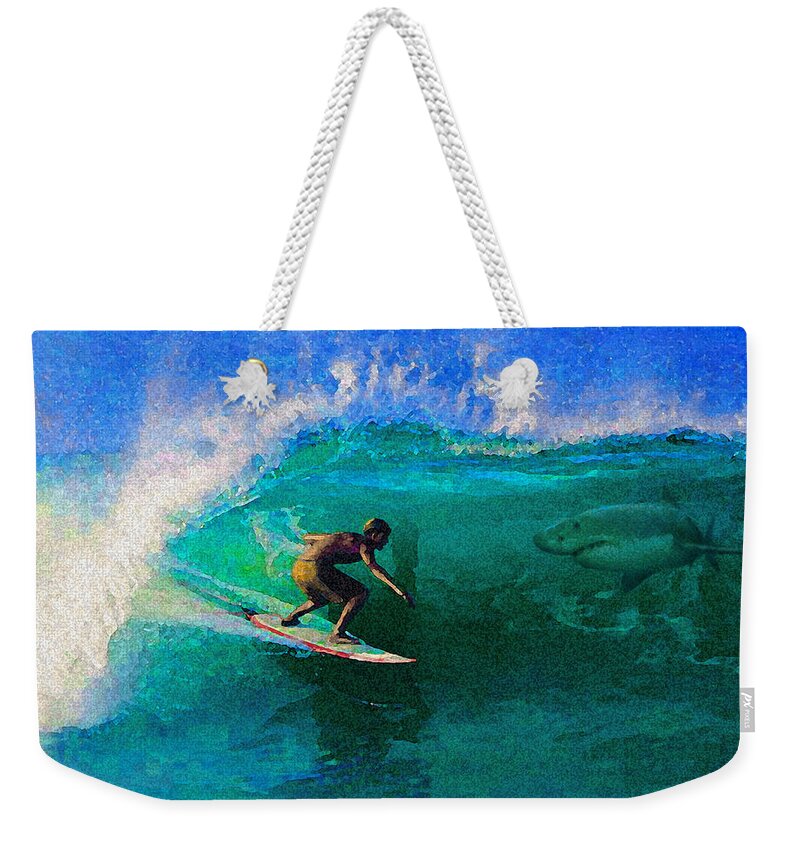 Hawaii Iphone Cases Weekender Tote Bag featuring the photograph Surfs Up by James Temple
