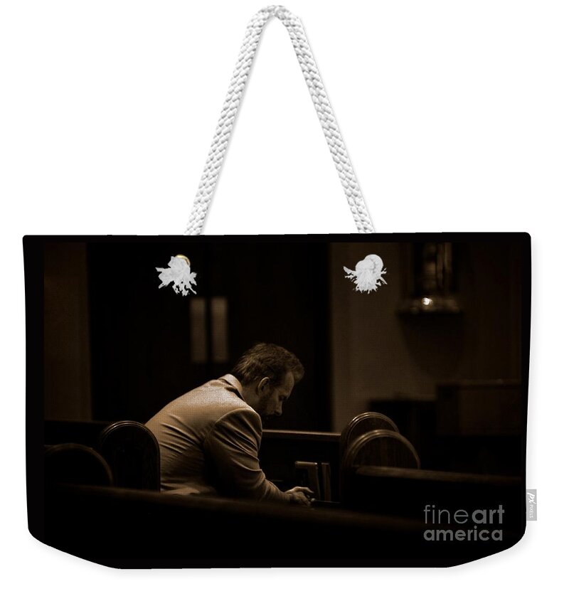 Prayer Weekender Tote Bag featuring the photograph Surrender by Frank J Casella