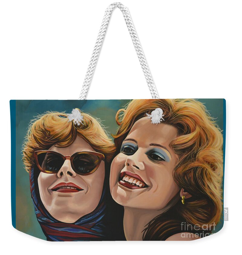 Susan Sarandon and Geena Davies alias Thelma and Louise Weekender Tote Bag  by Paul Meijering - Pixels