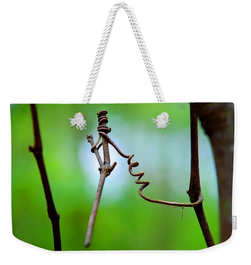 Vine Weekender Tote Bag featuring the photograph Suspended by Norma Brock