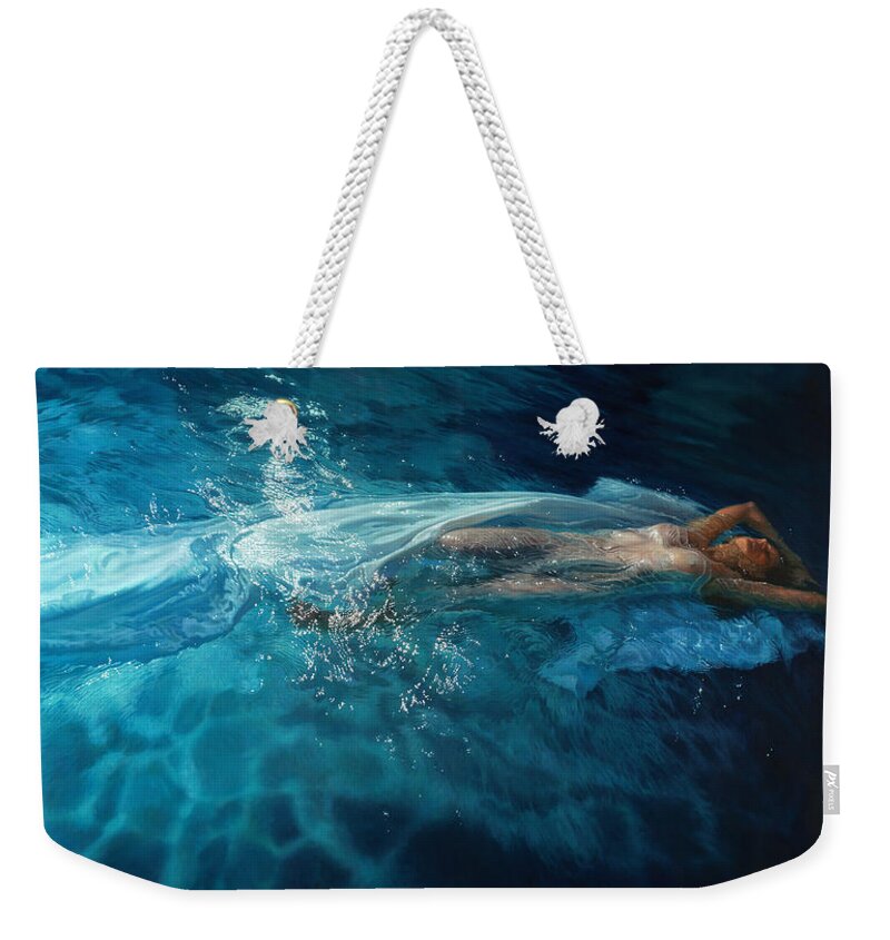 Featured Weekender Tote Bag featuring the painting Susperia by Mia Tavonatti