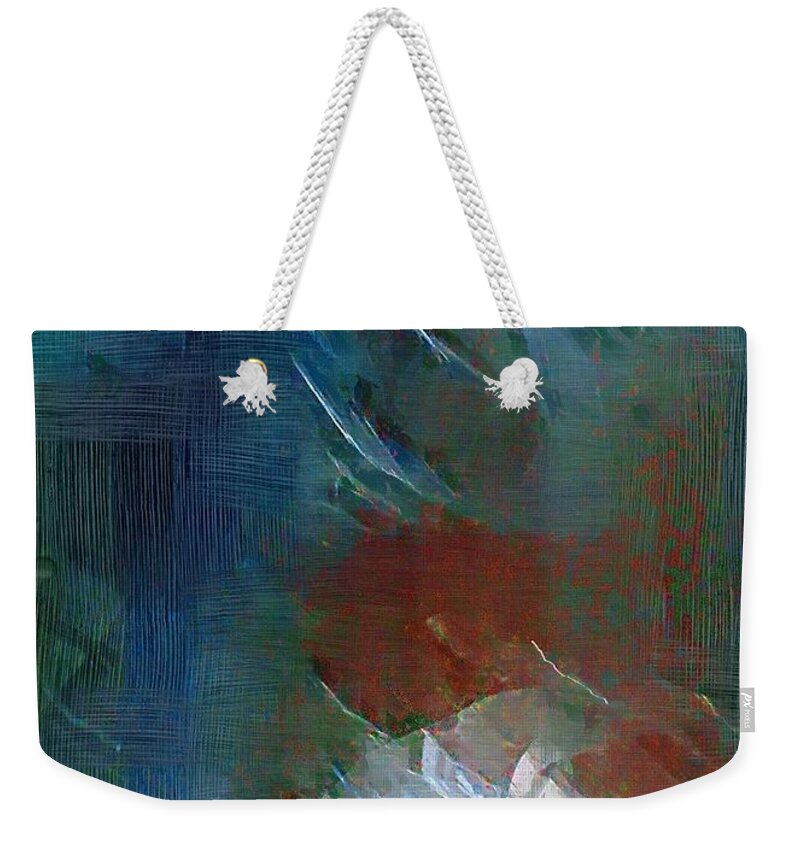 Abstract Weekender Tote Bag featuring the painting Swallowing Words by RC DeWinter