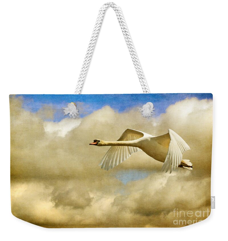 Nature Weekender Tote Bag featuring the photograph Swan Song by Lois Bryan