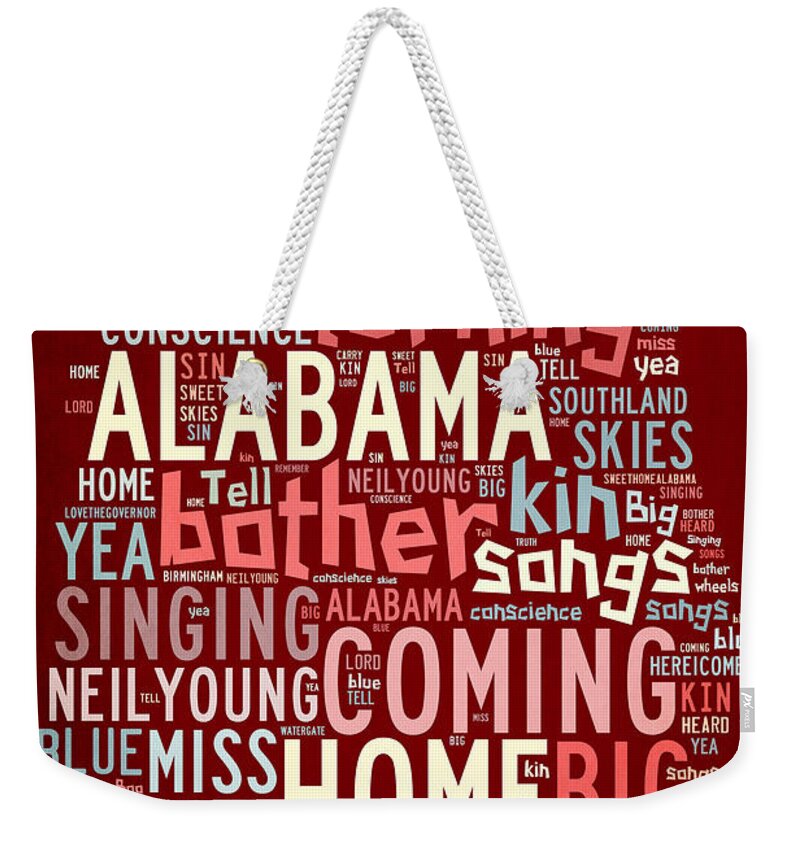 Wright Fine Art Weekender Tote Bag featuring the digital art Sweet Home Alabama 4 by Paulette B Wright