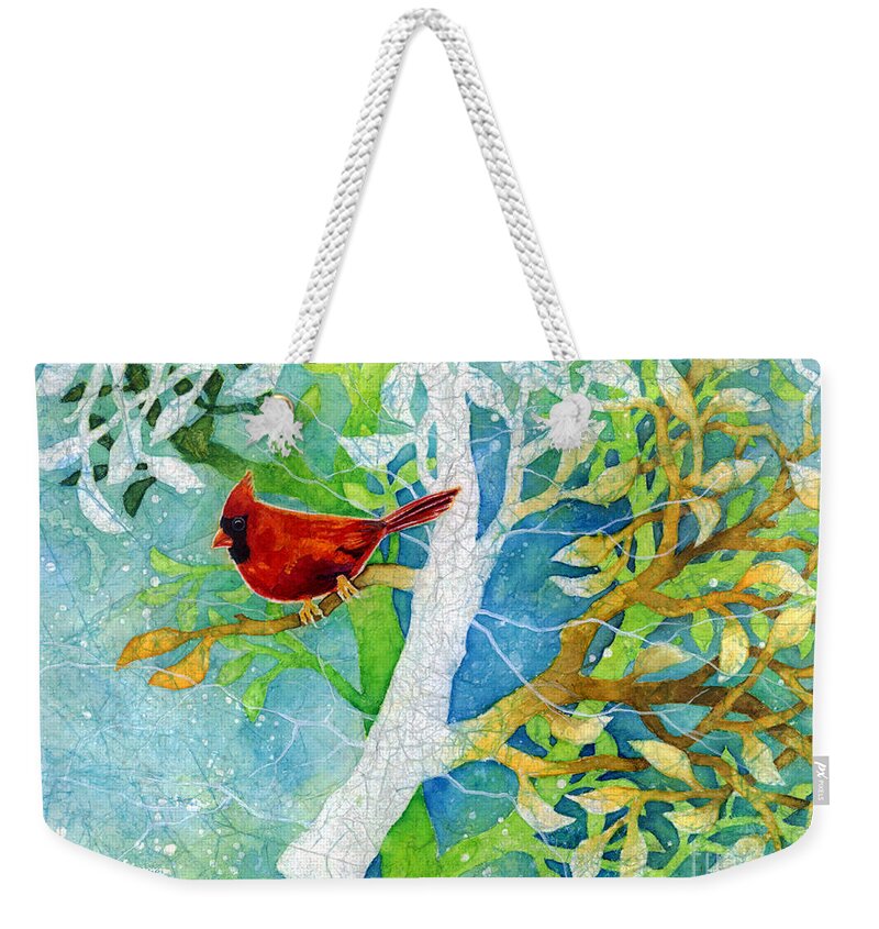 Cardinal Weekender Tote Bag featuring the painting Sweet Memories II by Hailey E Herrera