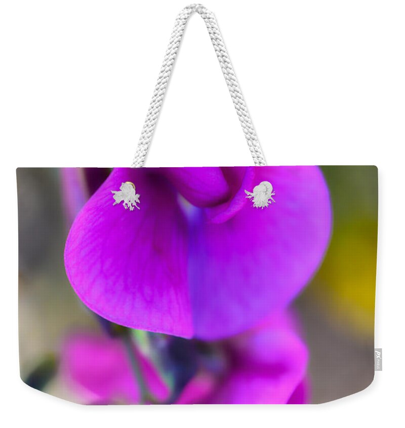 Sweet Pea Weekender Tote Bag featuring the photograph Sweet Pea by Donna Blackhall