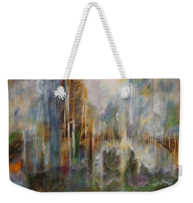 Large Weekender Tote Bag featuring the painting Swept Away by Soraya Silvestri