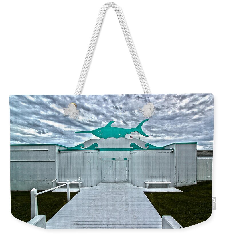 Swordfish Weekender Tote Bag featuring the photograph Swordfish Beach Club I by Robert Seifert