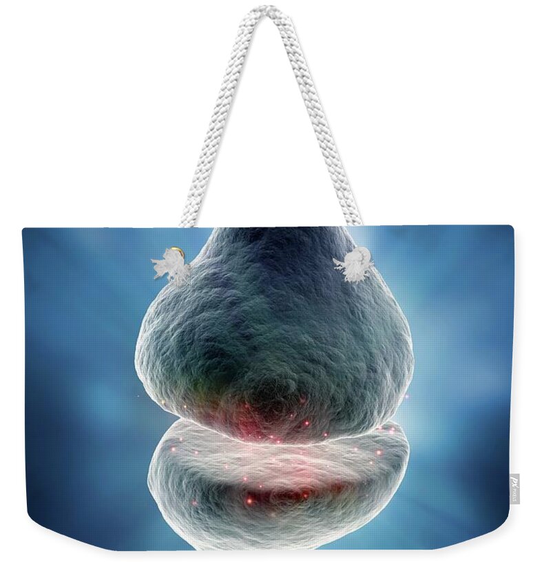 Two Objects Weekender Tote Bag featuring the digital art Synapse, Artwork by Andrzej Wojcicki