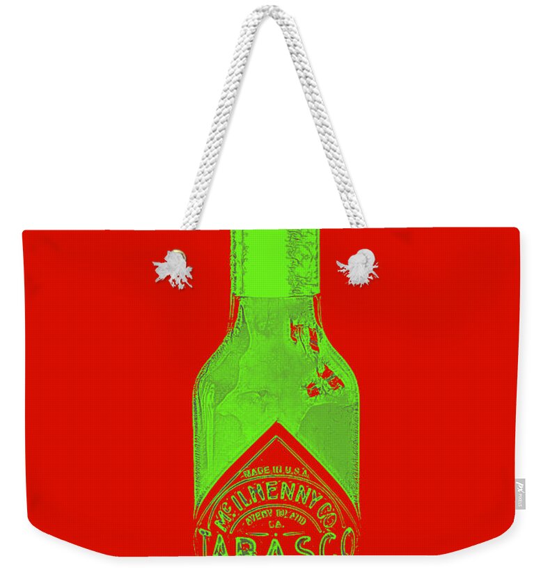 Wingsdomain Weekender Tote Bag featuring the photograph Tabasco Sauce 20130402grd3 by Wingsdomain Art and Photography