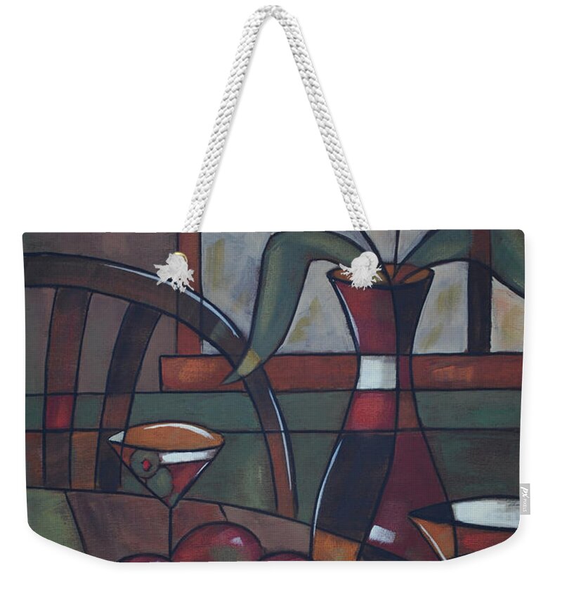 Dining Weekender Tote Bag featuring the painting Table 42 by Glenn Pollard
