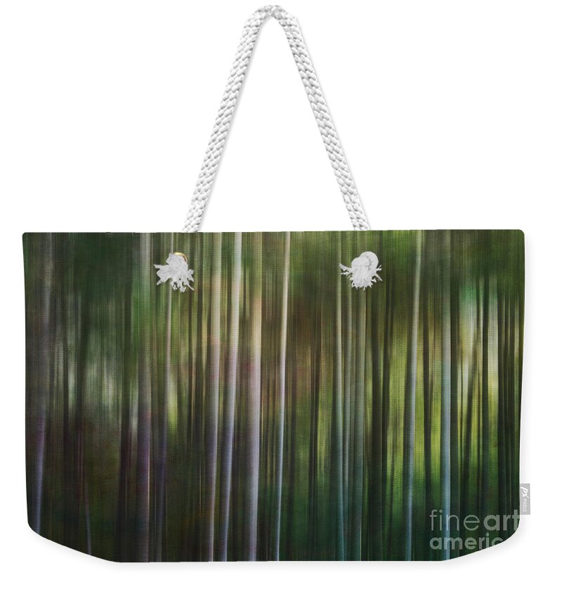 Pine Trees Weekender Tote Bag featuring the digital art Tall Pines by Jayne Carney