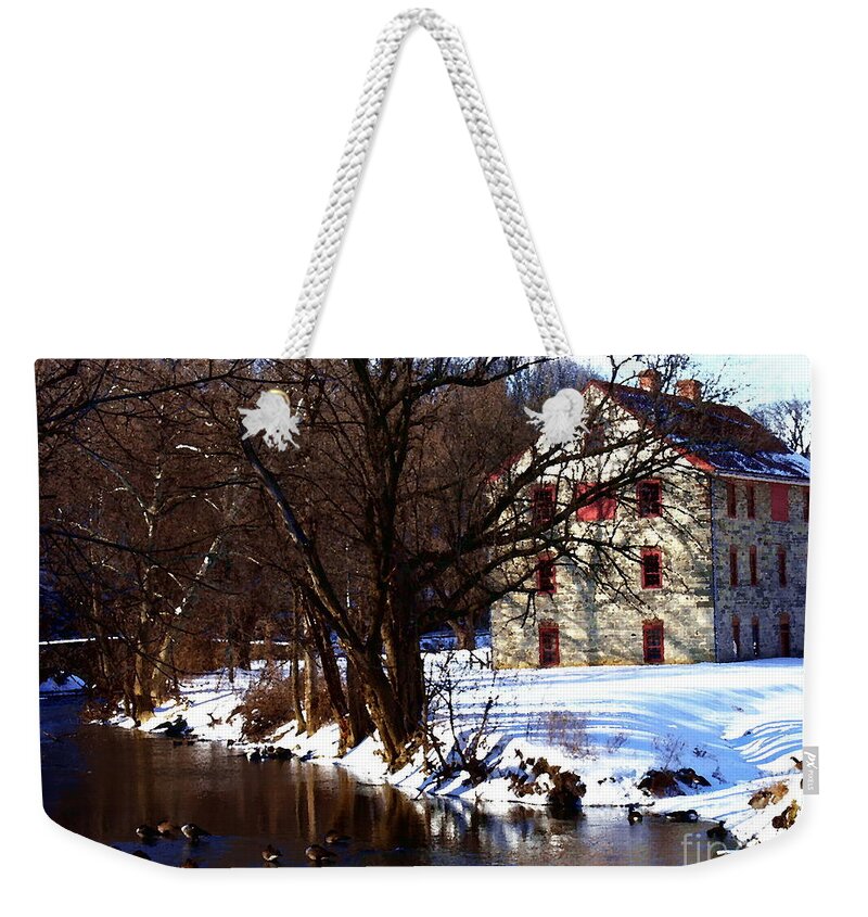 Bethlehem Pa Weekender Tote Bag featuring the photograph Tannery - Colonial Industrial Quarter - Bethlehem PA by Jacqueline M Lewis