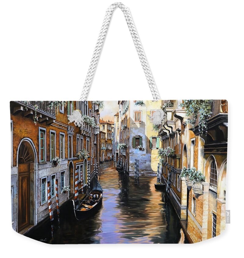 Venezia Weekender Tote Bag featuring the painting Tanta Luce A Venezia by Guido Borelli