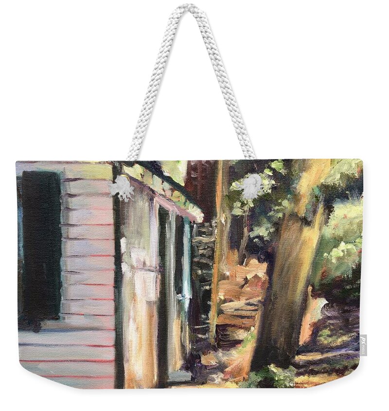 Cabin Weekender Tote Bag featuring the painting Tara Loon by Donna Tuten