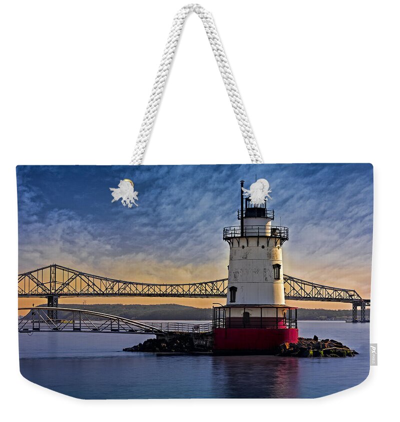 Tappanzee Weekender Tote Bag featuring the photograph Tarrytown Light by Susan Candelario