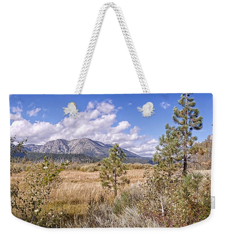 Marshland Weekender Tote Bag featuring the photograph Taylor Creek Panorama by Jim Thompson